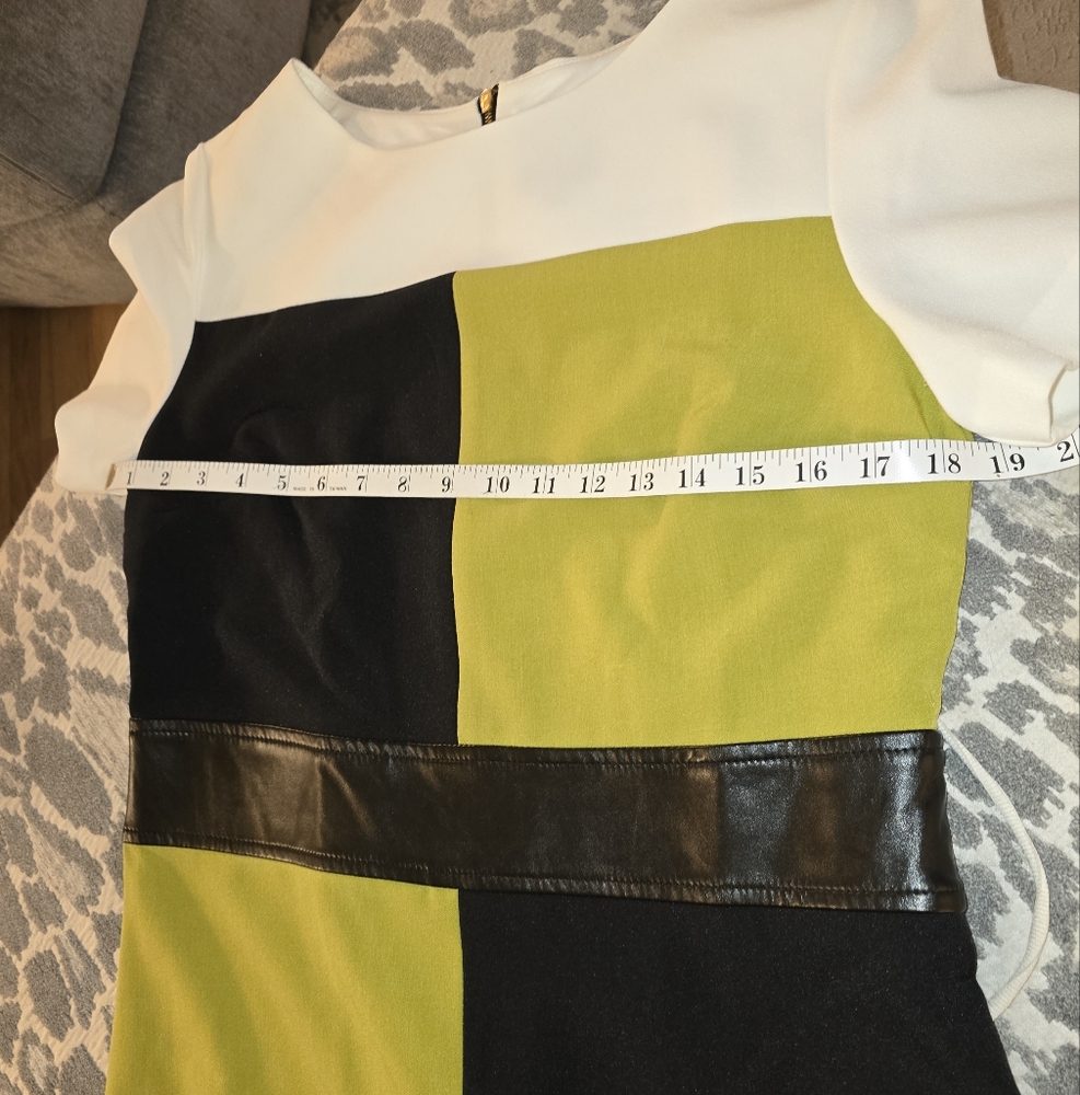 DAREN Z Color Block Dress with Leather Accent
